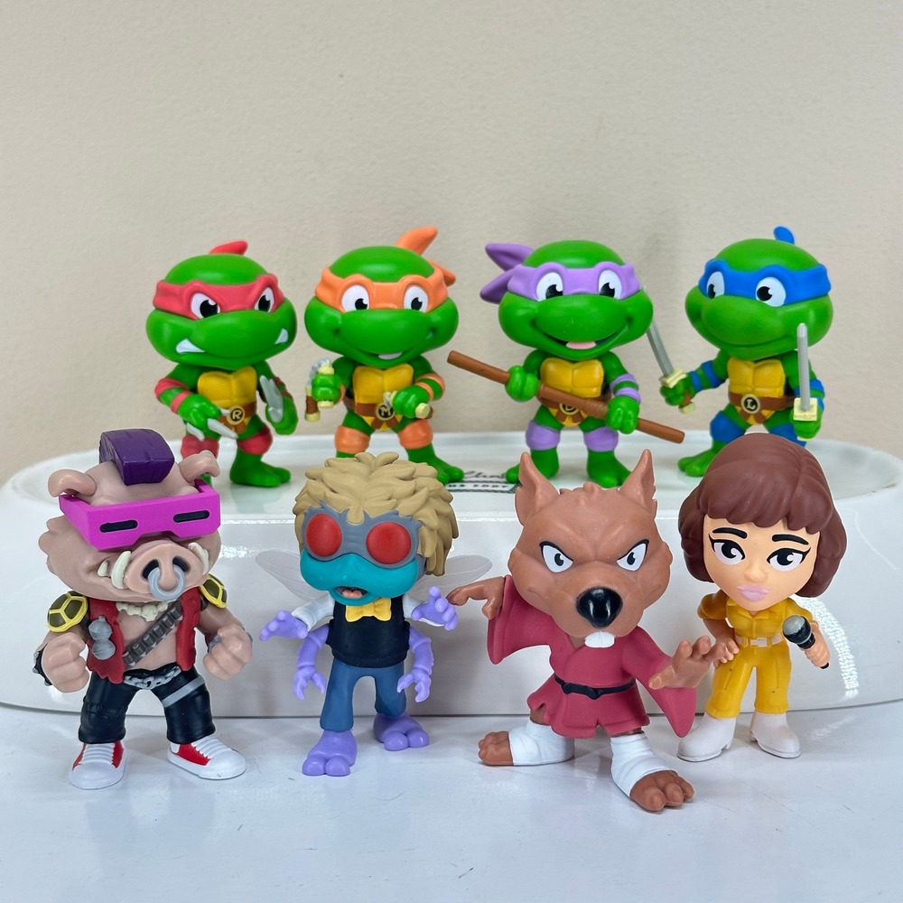 Funko TMNT Blind Box Vinyl Figure Lot of 8 Turtles Bebop Baxter April Splinter